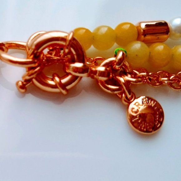 J.CREW Sea Breeze Layered Necklace Lemon - Picture 6 of 8